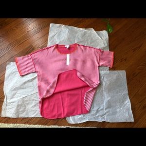 BELFORD Reversible Striped Pullover Top, Sz M NWT